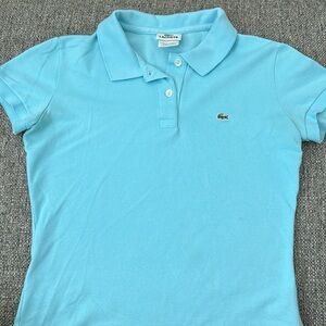 Lacoste Kids’ Size 38 (fits like a Small) Light Blue Collared Shirt